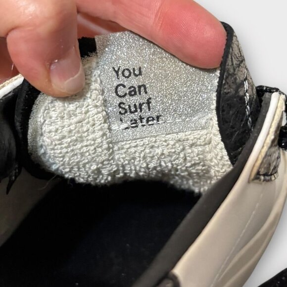 P448 Thea Platform Sneaker 41 US 10.5 White Leather Snakeskin Trim EUC Women - Picture 7 of 9